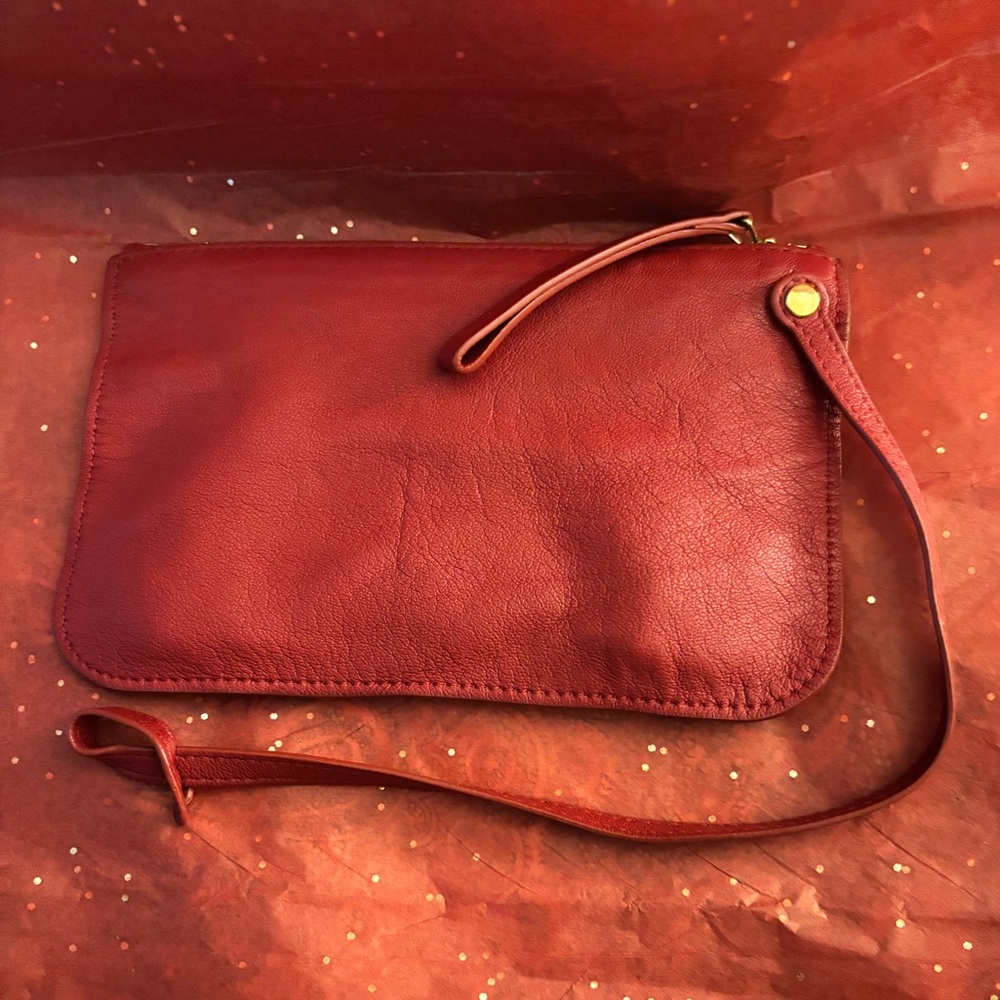 Mansur Gavriel Soft Lambskin Leather Pouch Wristlet Jewelry bag  8 x 5